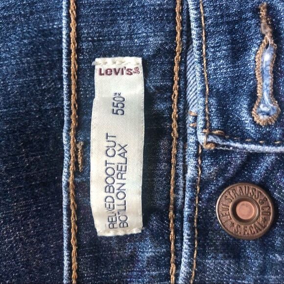 Levi’s 550 Jeans, Relaxed Boot Cut, Blue Size 6M - Picture 3 of 6